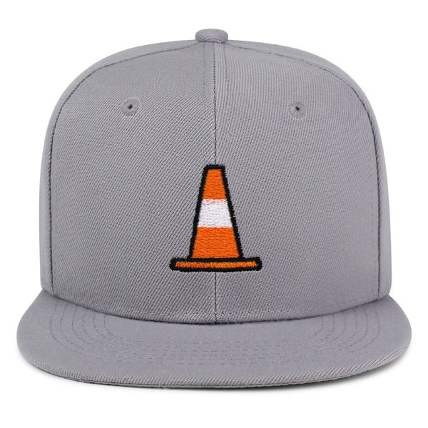 Safety Cone Snapback Hat Embroidered Hip-Hop Baseball Cap Construction