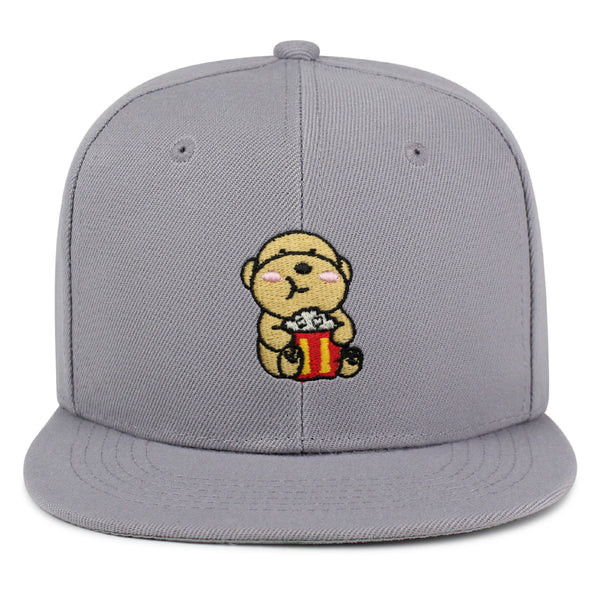 Popcorn Dog Snapback Hat Embroidered Hip-Hop Baseball Cap Puppy Poodle