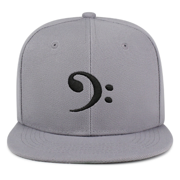 Bass Clef Snapback Hat Embroidered Hip-Hop Baseball Cap Music Symbol