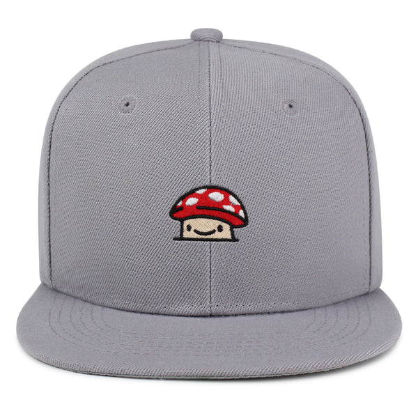 Mushroom  Snapback Hat Embroidered Hip-Hop Baseball Cap Red