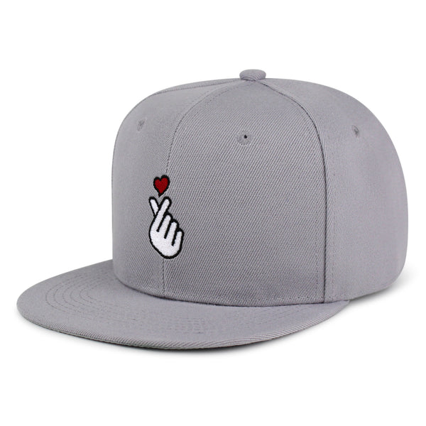 Korean Heart Finger Snapback Hat Embroidered Hip-Hop Baseball Cap Korea Sign