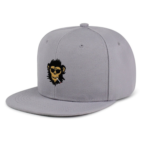 Smoking Monkey Snapback Hat Embroidered Hip-Hop Baseball Cap Wild Animal Funny