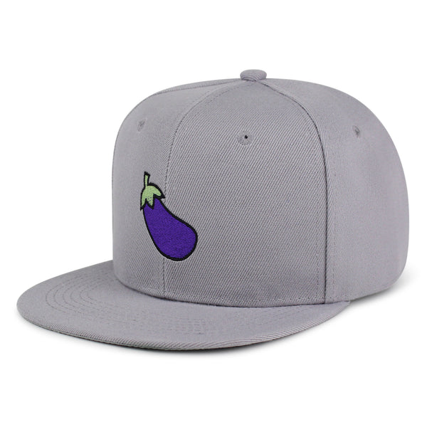 Eggplant Snapback Hat Embroidered Hip-Hop Baseball Cap Foodie Vegetable