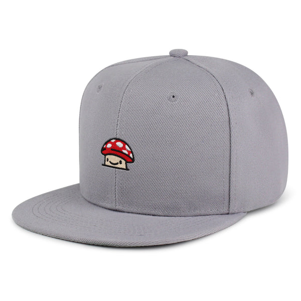 Mushroom  Snapback Hat Embroidered Hip-Hop Baseball Cap Red