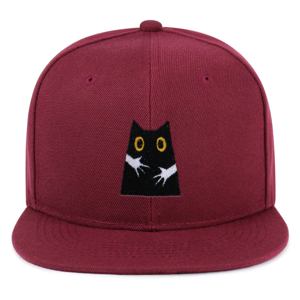 Hugs Snapback Hat Embroidered Hip-Hop Baseball Cap Black Cat Mom