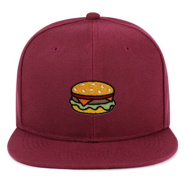 Hamburger Snapback Hat Embroidered Hip-Hop Baseball Cap Fast Food