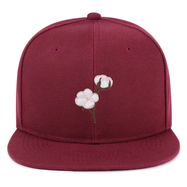 Cotton Flower Snapback Hat Embroidered Hip-Hop Baseball Cap Tree