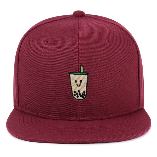 Boba Tea  Snapback Hat Embroidered Hip-Hop Baseball Cap Pearl