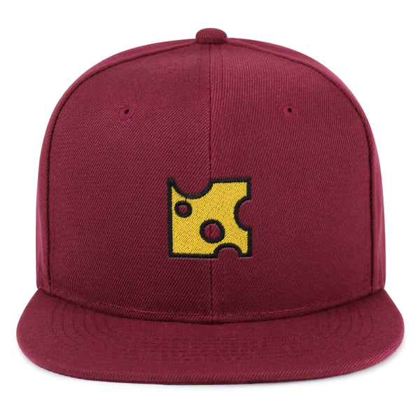 Slice of Cheese  Snapback Hat Embroidered Hip-Hop Baseball Cap Sandwich