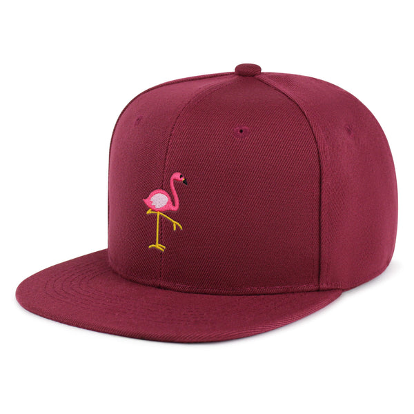 Flamingo Snapback Hat Embroidered Hip-Hop Baseball Cap Bird Pink