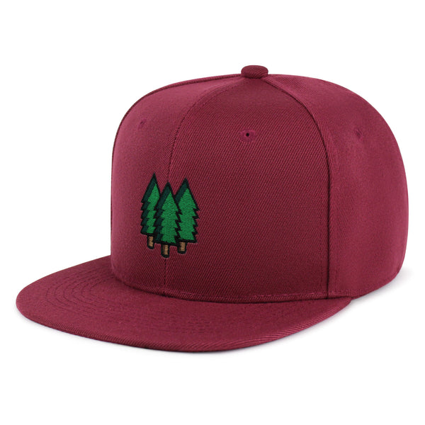 Trees Snapback Hat Embroidered Hip-Hop Baseball Cap Forest Hiking