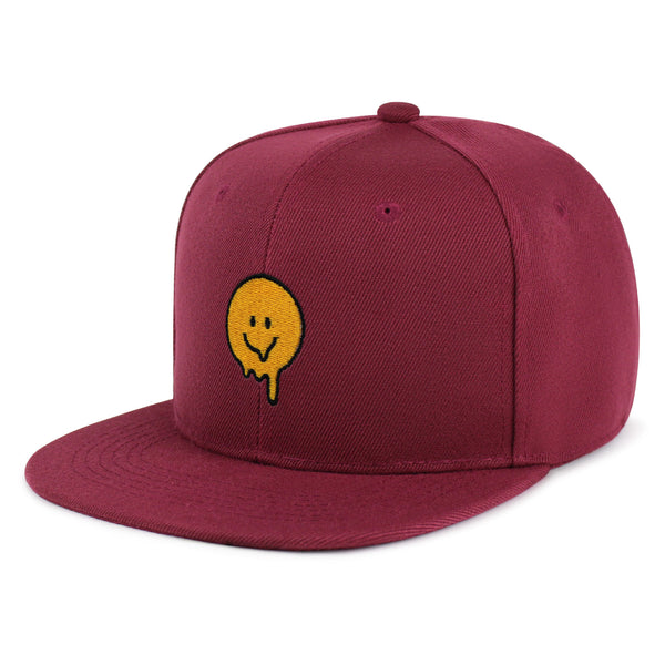 Melted Smile Snapback Hat Embroidered Hip-Hop Baseball Cap Sad Face