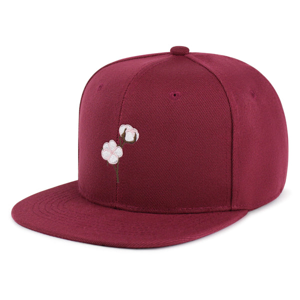 Cotton Flower Snapback Hat Embroidered Hip-Hop Baseball Cap Tree