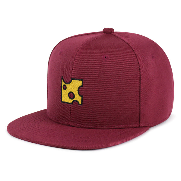 Slice of Cheese  Snapback Hat Embroidered Hip-Hop Baseball Cap Sandwich