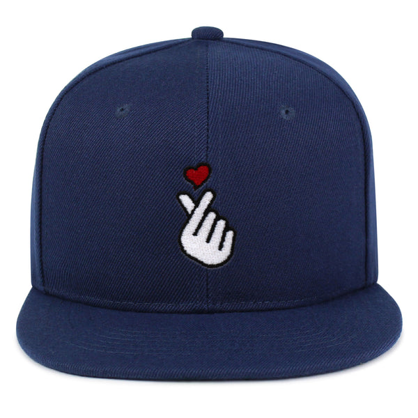 Korean Heart Finger Snapback Hat Embroidered Hip-Hop Baseball Cap Korea Sign