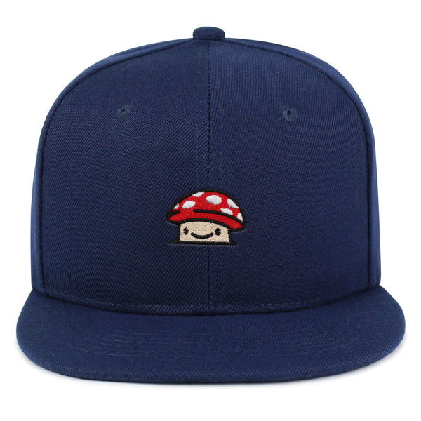 Mushroom  Snapback Hat Embroidered Hip-Hop Baseball Cap Red