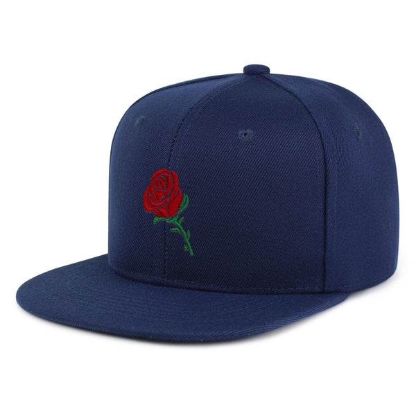 Rose Snapback Hat Embroidered Hip-Hop Baseball Cap Flower Floral Love