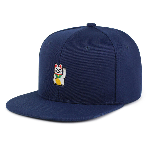 Waving Cat Snapback Hat Embroidered Hip-Hop Baseball Cap Japanese Statue