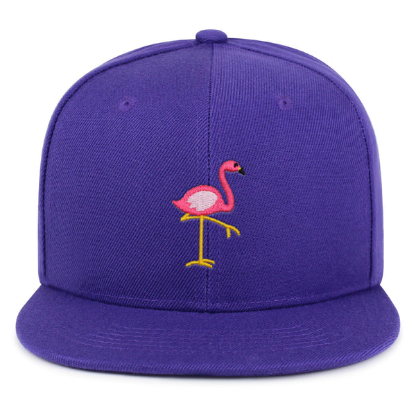 Flamingo Snapback Hat Embroidered Hip-Hop Baseball Cap Bird Pink