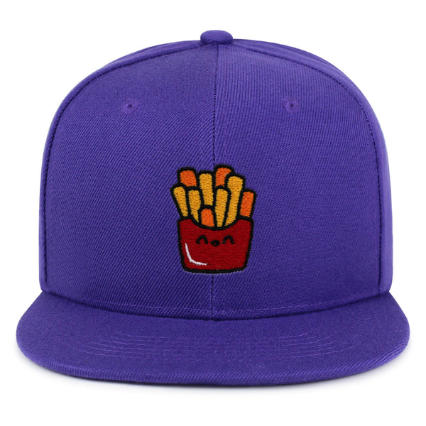 Smiling French Fries Snapback Hat Embroidered Hip-Hop Baseball Cap Chips Fast Food