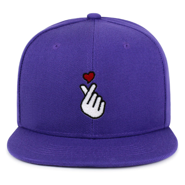 Korean Heart Finger Snapback Hat Embroidered Hip-Hop Baseball Cap Korea Sign