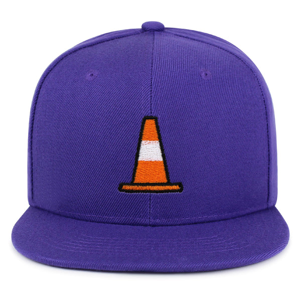 Safety Cone Snapback Hat Embroidered Hip-Hop Baseball Cap Construction