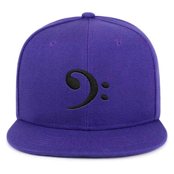 Bass Clef Snapback Hat Embroidered Hip-Hop Baseball Cap Music Symbol