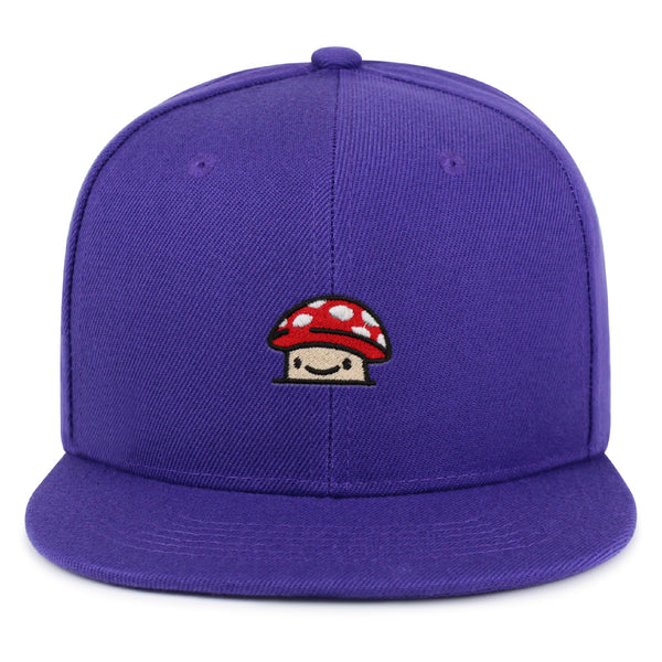 Mushroom  Snapback Hat Embroidered Hip-Hop Baseball Cap Red