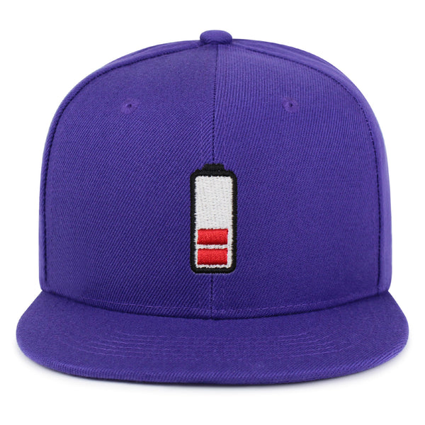 Low Battery Snapback Hat Embroidered Hip-Hop Baseball Cap Phone