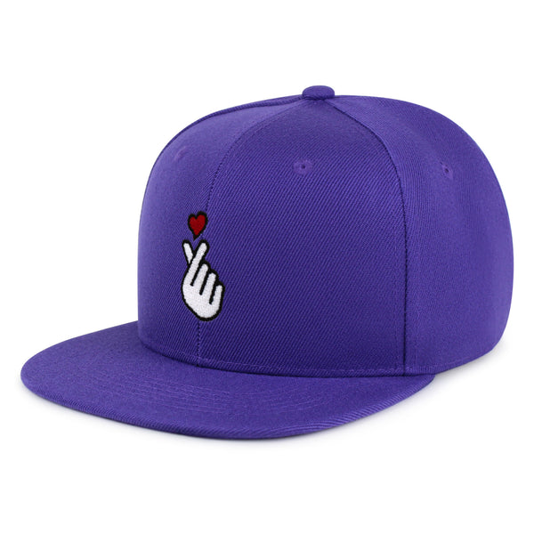 Korean Heart Finger Snapback Hat Embroidered Hip-Hop Baseball Cap Korea Sign