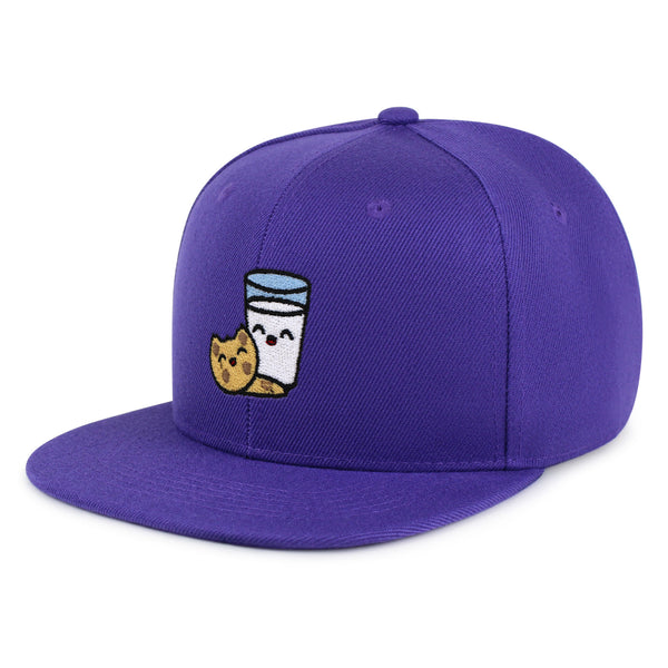 Milk and Cookie Snapback Hat Embroidered Hip-Hop Baseball Cap Snack