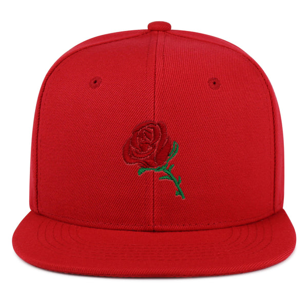 Rose Snapback Hat Embroidered Hip-Hop Baseball Cap Flower Floral Love