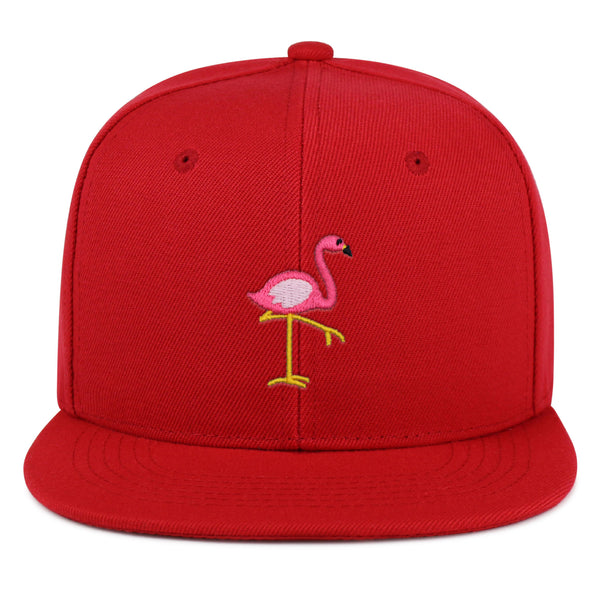 Flamingo Snapback Hat Embroidered Hip-Hop Baseball Cap Bird Pink