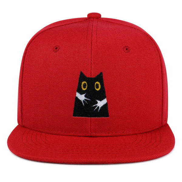 Hugs Snapback Hat Embroidered Hip-Hop Baseball Cap Black Cat Mom