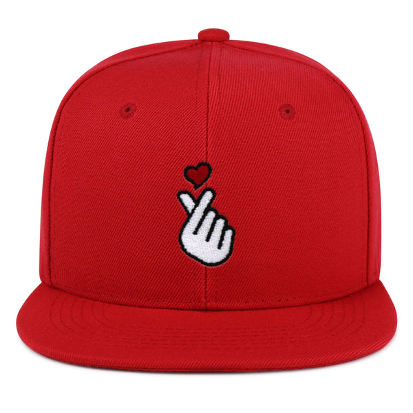 Korean Heart Finger Snapback Hat Embroidered Hip-Hop Baseball Cap Korea Sign