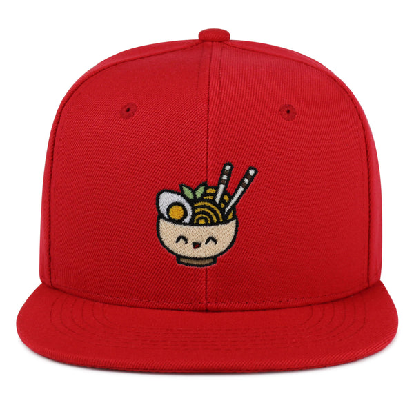 Noodle Snapback Hat Embroidered Hip-Hop Baseball Cap Asian Food Soba Udon