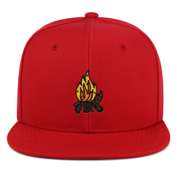 Camp Fire Snapback Hat Embroidered Hip-Hop Baseball Cap Wood Pit