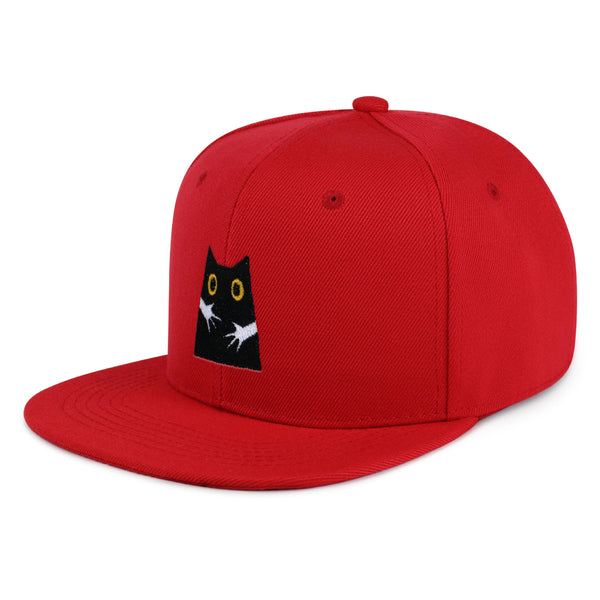 Hugs Snapback Hat Embroidered Hip-Hop Baseball Cap Black Cat Mom