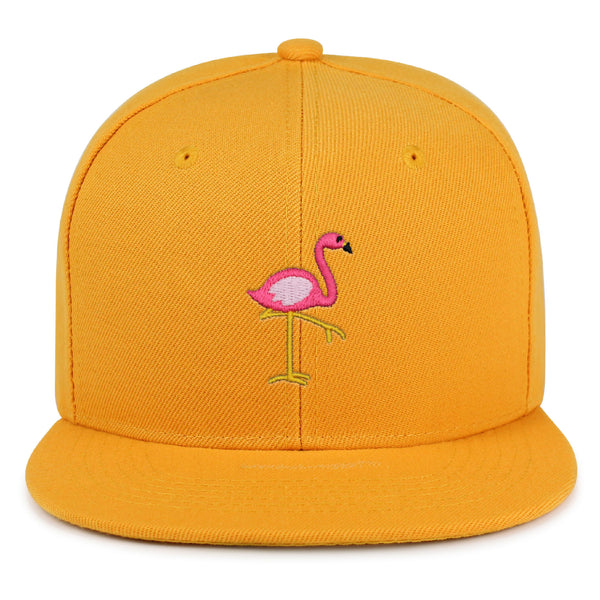 Flamingo Snapback Hat Embroidered Hip-Hop Baseball Cap Bird Pink