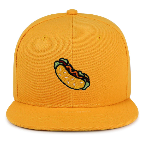 Hot Dog Snapback Hat Embroidered Hip-Hop Baseball Cap Fast Food