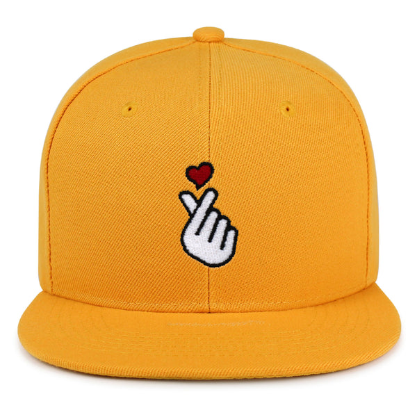 Korean Heart Finger Snapback Hat Embroidered Hip-Hop Baseball Cap Korea Sign