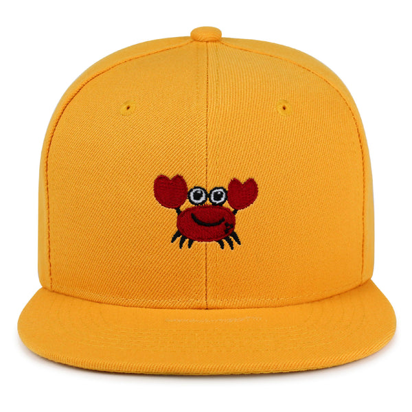 Funny Crab Snapback Hat Embroidered Hip-Hop Baseball Cap Ocean Sea Fishing