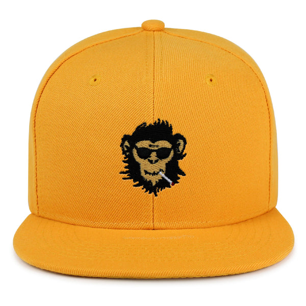 Smoking Monkey Snapback Hat Embroidered Hip-Hop Baseball Cap Wild Animal Funny