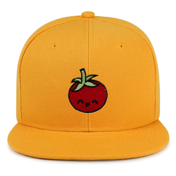 Tomato Snapback Hat Embroidered Hip-Hop Baseball Cap Vegetable Vegan