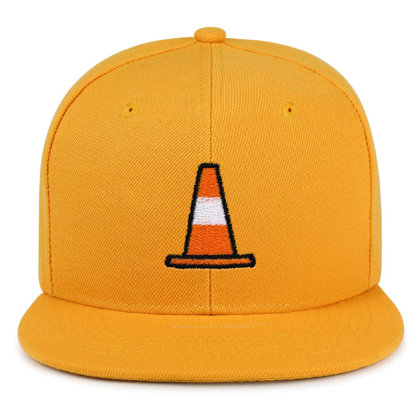 Safety Cone Snapback Hat Embroidered Hip-Hop Baseball Cap Construction