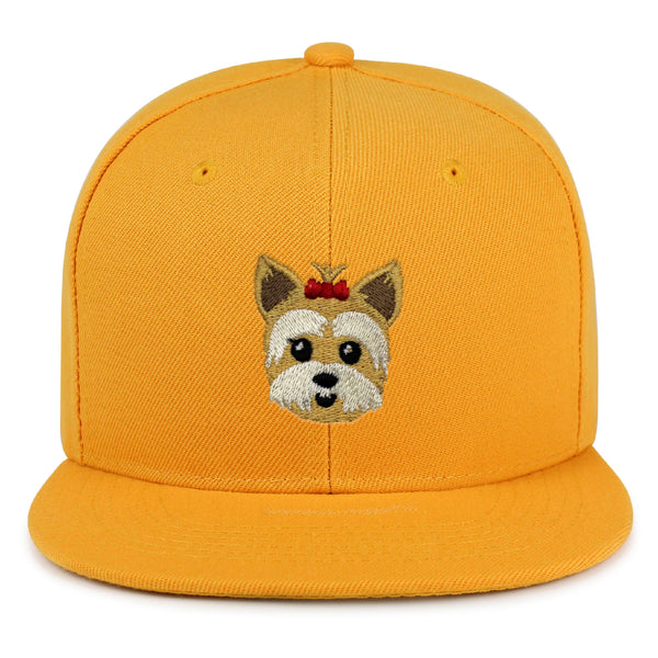 Yorkshire Terrier Snapback Hat Embroidered Hip-Hop Baseball Cap Puppy Yorkie