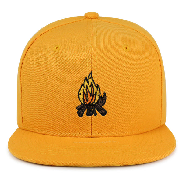 Camp Fire Snapback Hat Embroidered Hip-Hop Baseball Cap Wood Pit