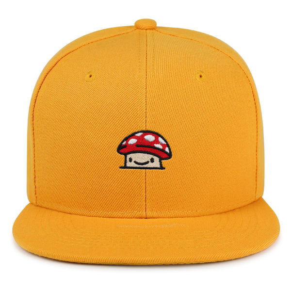 Mushroom  Snapback Hat Embroidered Hip-Hop Baseball Cap Red