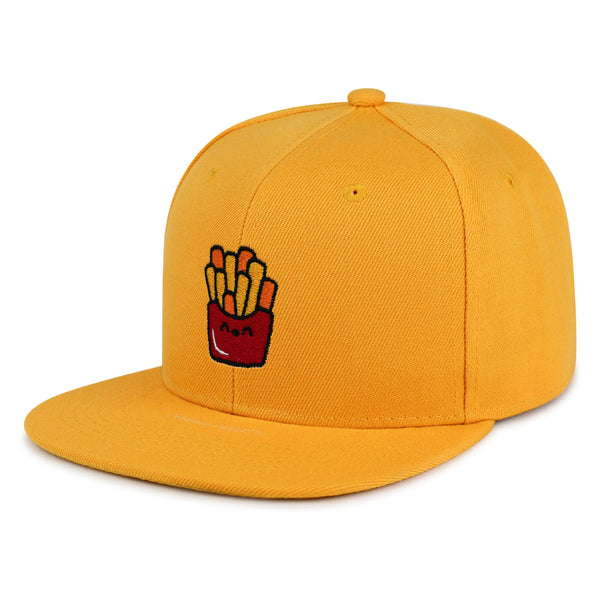 Smiling French Fries Snapback Hat Embroidered Hip-Hop Baseball Cap Chips Fast Food