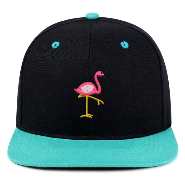 Flamingo Snapback Hat Embroidered Hip-Hop Baseball Cap Bird Pink